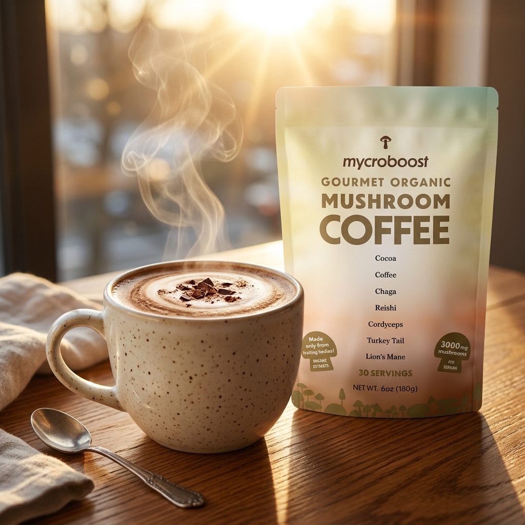 Hot Mycroboost Mushroom Coffee