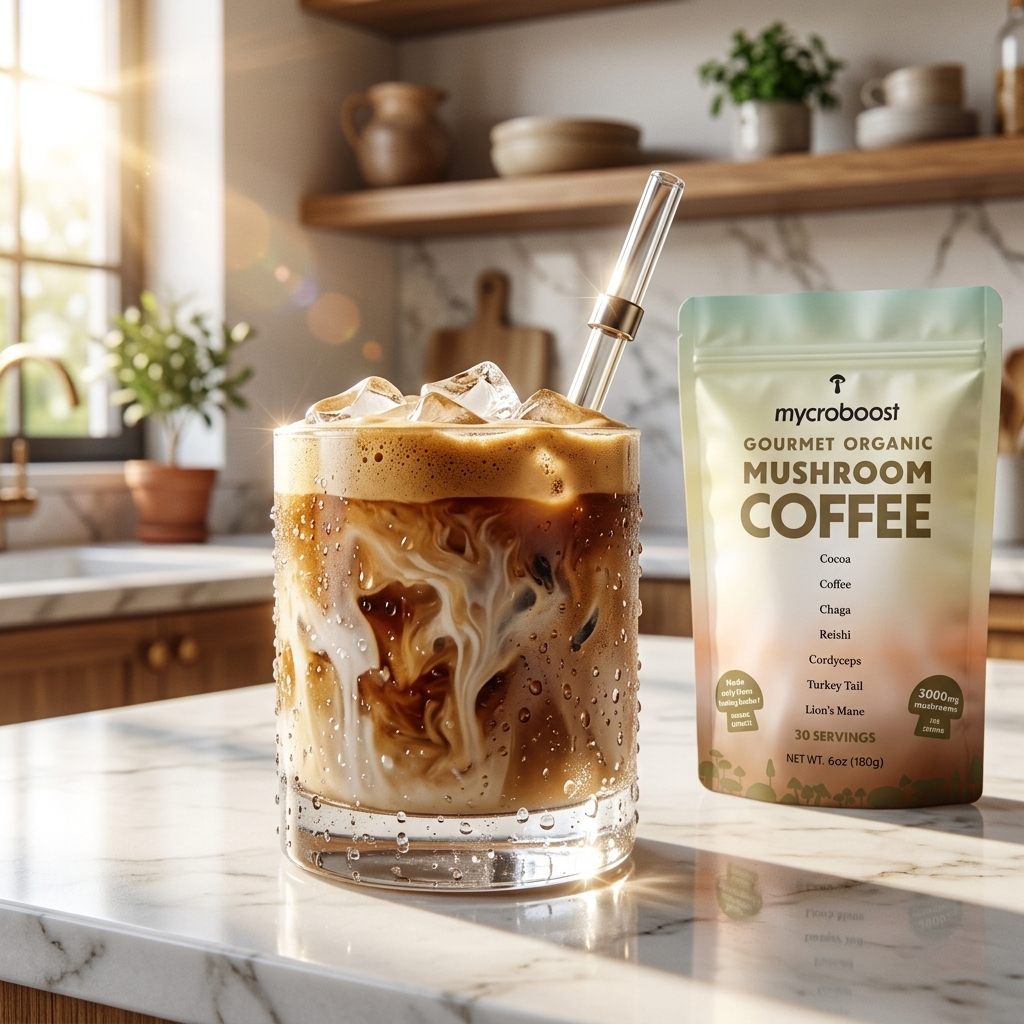 Iced Mushroom Coffee Lifestyle